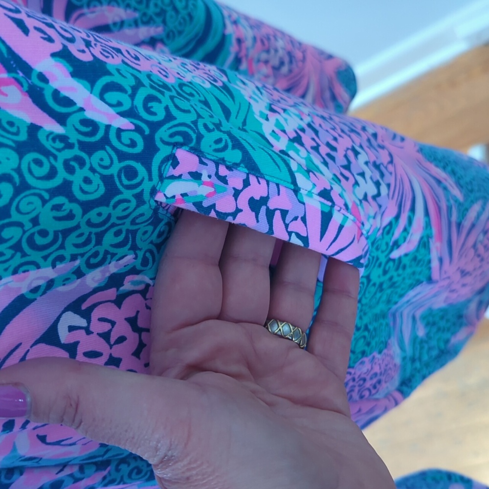 NWOT Lilly Pulitzer Skipper Blue and Pink Long Sleeve Dress - Picture 9 of 11